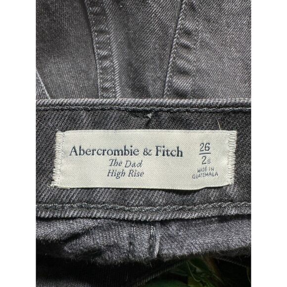 Abercrombie and Fitch The Dad High Rise Black Jeans Size 2S - Picture 6 of 7
